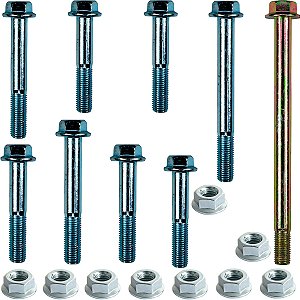 Kit parafusos suporte motor NX150 1988 a 1993 Fixação motor Chassi