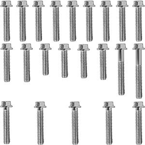 Kit parafusos zincados tampa motor lateral esquerda+direita NXR125 Bros 2003 a 2005