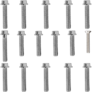 Kit parafusos zincados tampa motor lateral esquerda+direita CG125 Bolinha 1977 a 1988 ML125 1977 a 1984