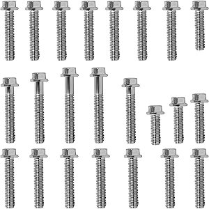 Kit parafusos zincados tampa motor lateral esquerda+direita CBX200 Strada 1993 a 2003 XR200R 1994 a 2003 NX200 1993 a 20