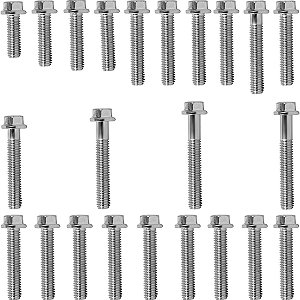 Kit parafusos zincados tampa motor lateral esquerda+direita CBX150 Aero 1988 a 1993 NX150 1988 a 1993  OHC