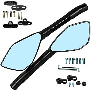 Retrovisor espelho moto modelo Rizoma Prisma CNC Honda Yamaha CG125 CG150 CG160 CB250 CB300 Twister YBR XTZ Par