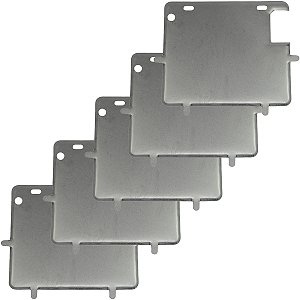 Kit 5 porta placa suporte protetor moldura moto modelo padrão modelo Mercosul 200x170 20x17 em aço