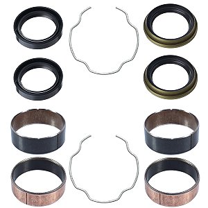 Kit bucha interna externa atrito deslizante do garfo bengala CRF230 XR200 NX350 Sahara bronzina trava retentor guarda pó