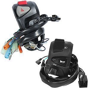 Kit interruptor de partida botão com pisca alerta lampejador CG150 CG160 Fan Titan Start CB300 XRE300 modelo CB500 NC750