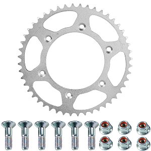 Coroa transmissão CRF150 CRF230 CRF250 CRF450 NXR125 NXR150 NXR160 Bros XRE190 48 dentes competição com prisioneiros
