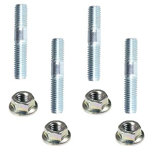 Kit parafuso prisioneiro coroa Pop100 Pop110 com porca