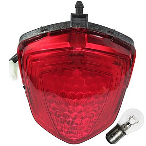 Lanterna sinaleira traseira completa com lâmpada CG125 CG150 CG160 Cargo Fan Titan Start 2014 em diante