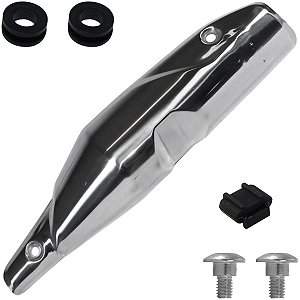 Protetor escape escapamento CG125 CG125I Fan 2016 a 2018 com parafusos e coxins