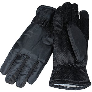 Luva peluciada inverno com touch celular e regulador frio intenso para moto