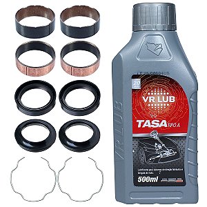 Kit bucha interna externa atrito deslizante do garfo bengala CRF230 XR200 NX350 Sahara bronzina trava retentor guarda pó