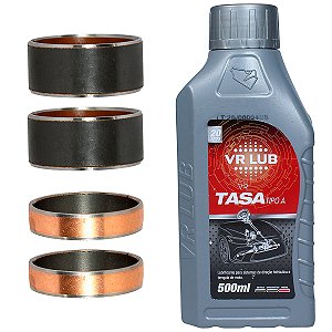 Kit bucha interna externa atrito deslizante do garfo bengala CG160 Fan Titan Start 2018 em diante bronzina