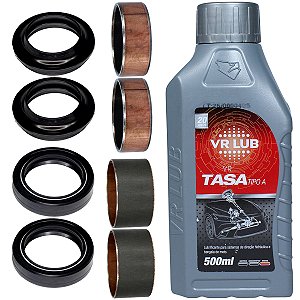 Kit bucha interna externa atrito deslizante do garfo bengala CBX250 Twister CB500 1997 a 2008 CB300R retentor guarda pó