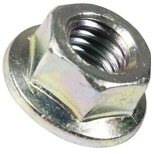 Porca M8 sextavada com flange chave 12