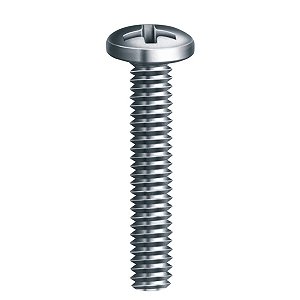 Parafuso Phillips rosca maquina cabeça panela zincado M5X25