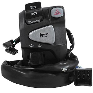 Interruptor punho chave de luz botão com pisca alerta lampejador CG150 Sport Fan Titan 2004 a 2013 NC750 lado esquerdo