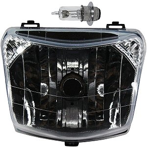 Bloco globo optico farol NXR150 Bros 2009 a 2012 NXR125 Bros 2013 a 2015 Pop100 com lâmpada