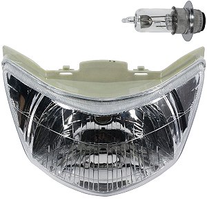 Bloco globo optico farol Biz125 2006 a 2010 com lâmpada