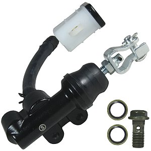 Cilindro mestre reservatório óleo burrinho freio traseiro inferior Biz125 2018 a 2024 com reservatório