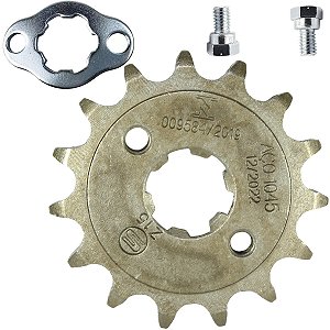 Pinhão de transmissão relação 15 428 YBR125 Factor XTZ125 CG125 Fan Titan Today XLR125 XLS125 XT225 TDM225 DT180 NX150