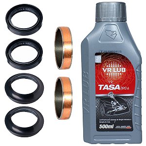 Kit bucha externa atrito guia do garfo bengala CG150 CG160 Fan Titan Start Sport NXR125 NXR150 Bros XRE190 com retentor