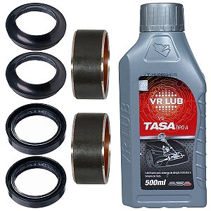 Kit bucha interna deslizante do garfo bengala CG160 Fan Titan Start 2018 em diante bronzina com retentor e guarda pó