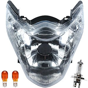 Bloco globo optico farol CG150 Titan 2011 a 2013 com lâmpadas