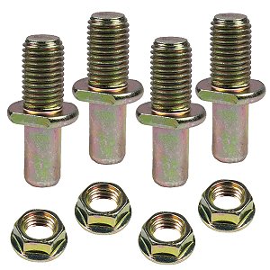 Kit parafuso prisioneiro coroa CG125 Fan Titan Today ML125 Turuna125 1977 a 2008 com porca