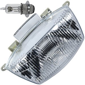 Bloco globo optico farol C100 Biz 1998 a 2005 com lâmpada