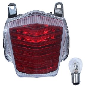 Lanterna sinaleira traseira completa com lâmpada NXR160 Bros 2016 a 2024