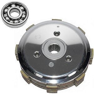Kit de embreagem completa CG160 Fan Titan Start NXR160 Bros XRE190 CG125 2016 em diante com rolamentos