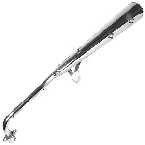 Escape escapamento descarga cromado esportivo estralador Pop100 2007 a 2015 modelo turuna