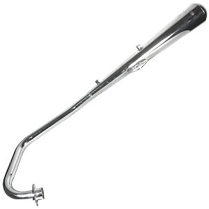 Escape escapamento descarga cromado esportivo estralador CG150 Titan ESD 2004 a 2008 com bacalhau modelo turuna