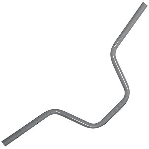 Guidão guidom motoboy alto peixeiro esportivo CG125 CG150 CG160 Fan TItan universal sem suporte para peso grafite prata