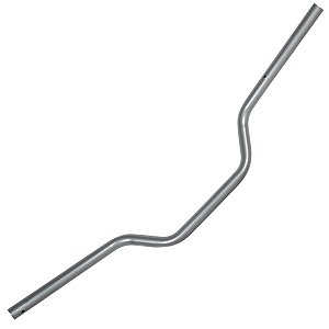 Guidão guidom XTZ125 2003 a 2016 sem suporte para peso grafite prata