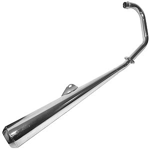 Escape escapamento descarga cromado esportivo estralador CG125 Titan ES ESD 2000 a 2004 modelo turuna