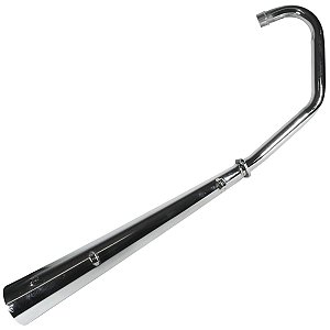 Escape escapamento descarga cromado esportivo estralador CG125 CG150 Fan Titan ES KS 2009 a 2013 modelo latinha