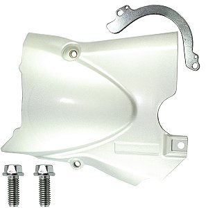 Tampa do pinhão da transmissão Biz125 2011 em diante com parafusos e guia