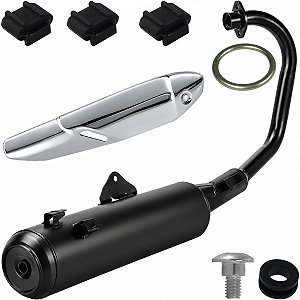Escape escapamento descarga preto CG150 Fan Titan Start 2014 a 2015 com proteção