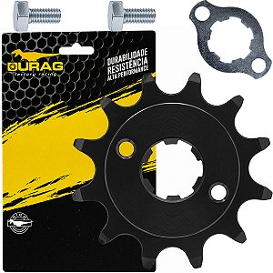 Pinhão de transmissão relação 12 dentes 520 CRF150 CRF230 XR200 CBX200 Strada Next250 com trava parafuso Durag