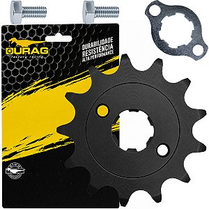 Pinhão de transmissão relação 13 dentes 520 CRF150 CRF230 XR200 CBX200 Strada Next250 com trava parafuso Durag