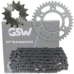 Kit relação transmissão tração YBR150 Factor 2016 em diante GSW
