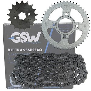 Kit relação transmissão tração Shineray SHI175 2023 em diante carburada GSW