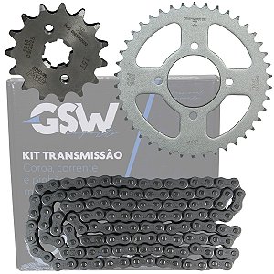 Kit relação transmissão tração Haojue Master Ride 150 2022 em diante GSW