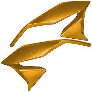 Aba asa de tanque externa par direito esquerdo CG160 Titan 2022 a 2024 - Dourado