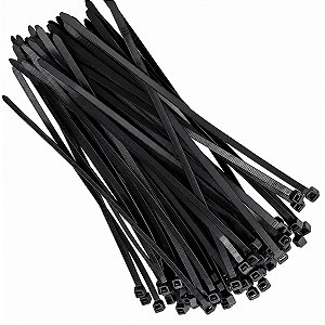 Abraçadeira braçadeira plásticas enforca gato nylon 2,50 x 100 preta pacote 100 unidades