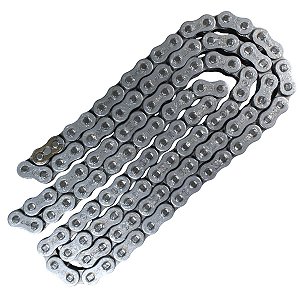 Corrente de transmissão relação tração 428HO x 118 com retentor elos CG150 Fan Titan Start Sport YBR125