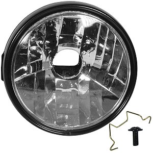 Farol completo YBR125 Factor 2009 a 2016 aro preto bloco globo optico