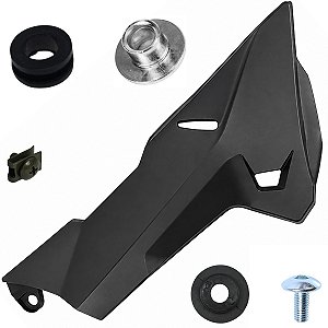 Aba asa carenagem inferior complemento asa do motor tanque esquerdo CB300F Twister 2023 em diante preto com parafusos
