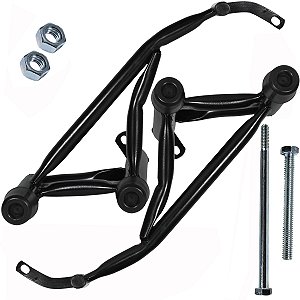 Protetor de motor carenagem modelo reforçado CBX250 Twister CB300 preto
